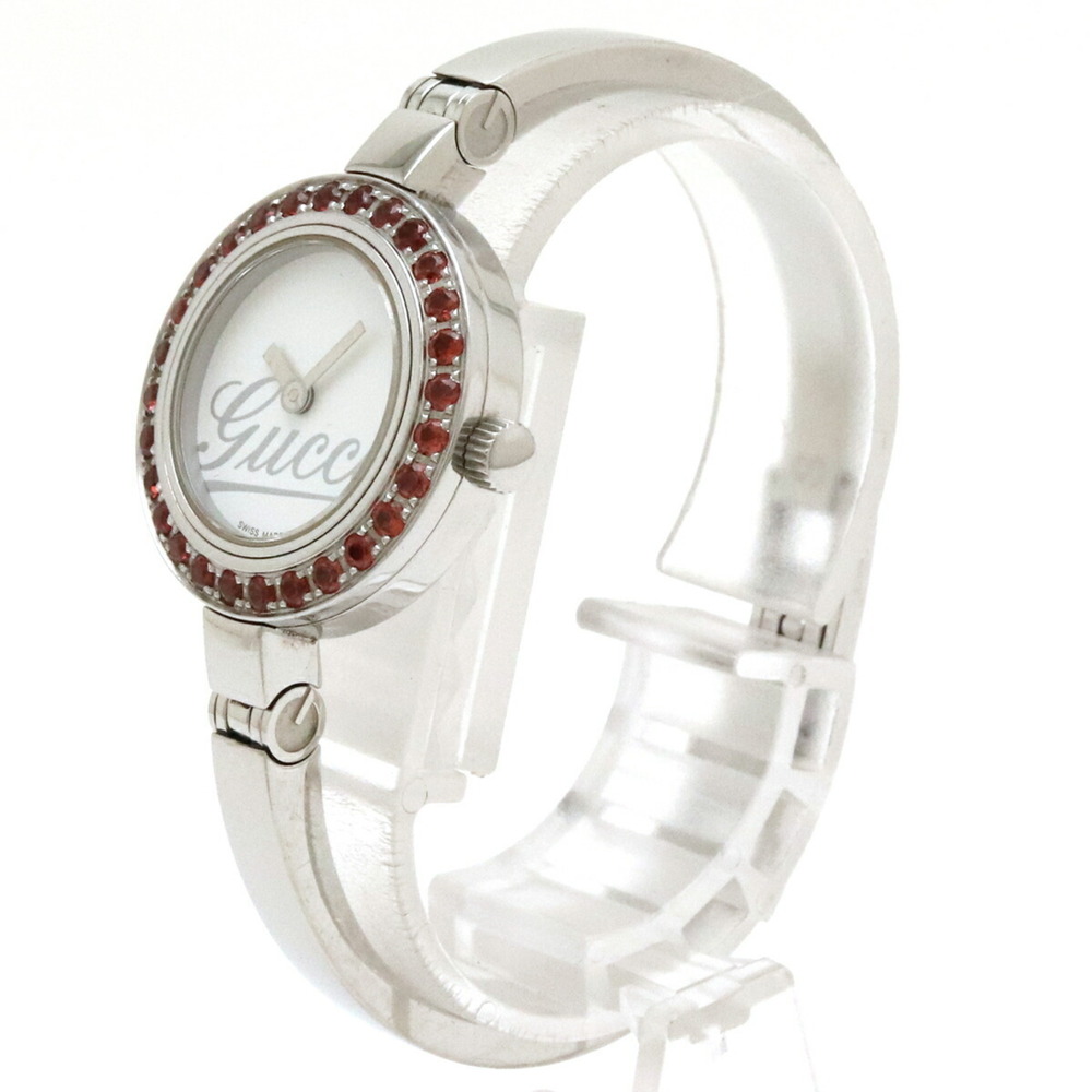 GUCCI Gucci Garnet Bezel White Dial Women's Quartz Watch 105 YA105535 - Picture 2 of 9